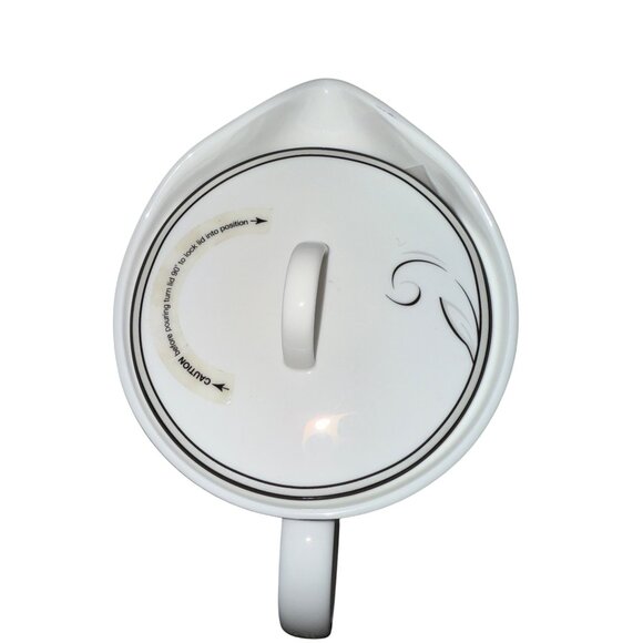 Lenox Viola Simply Fine Pour It On Pitcher with Locking Lid Bone China White NIB - Picture 5 of 9